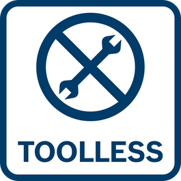 No additional tools are required for configuring the tool, allowing for user-friendly operation